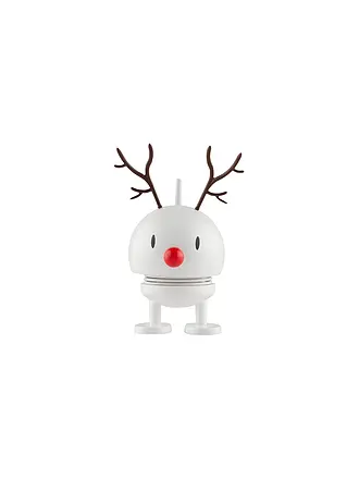 HOPTIMIST | Figurine décorative Noël Classic Bumble 9,5cm Renne Blanc | 